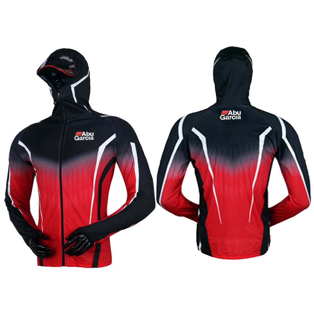 Fishing Clothing Red black gradient Sun Protection Clothing Men's