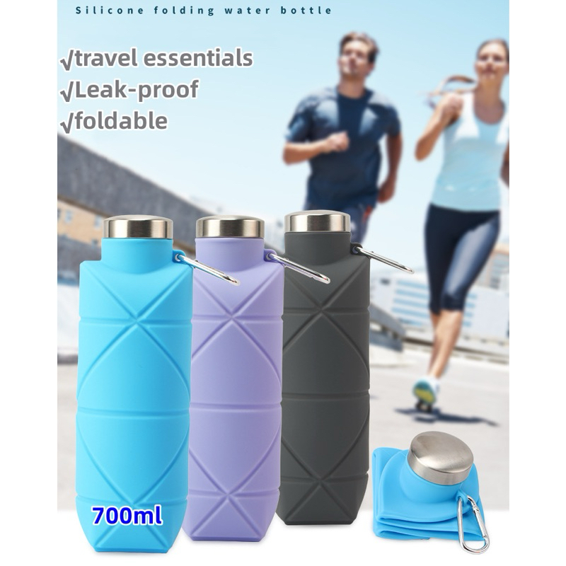 Collapsible Travel Bottles Sport Folding Drinking Sports Silicone ...