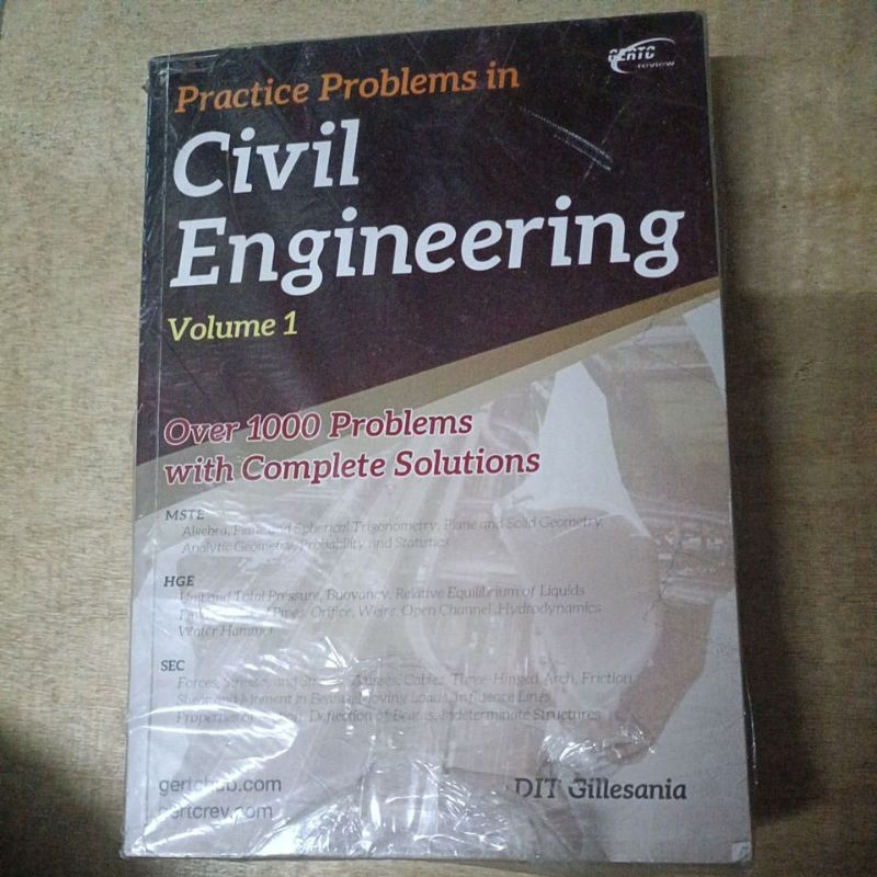 practice problem in civil engineering vol.1 (gellisania) | Shopee ...