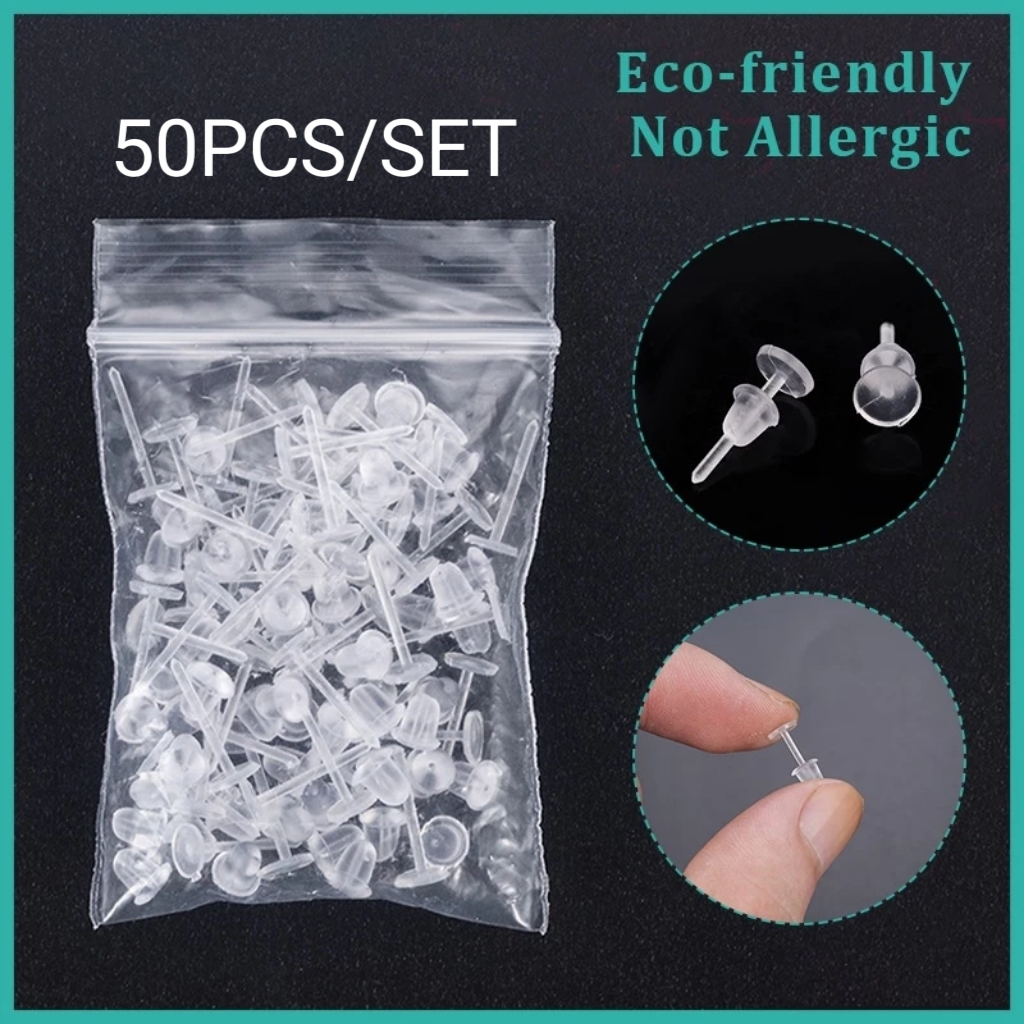 Plastic stem earrings shop