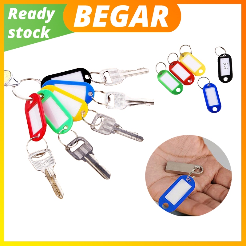 Blank Labeling Tags, 50 Pcs Key Tags with Ring and Label Window, Tough ...