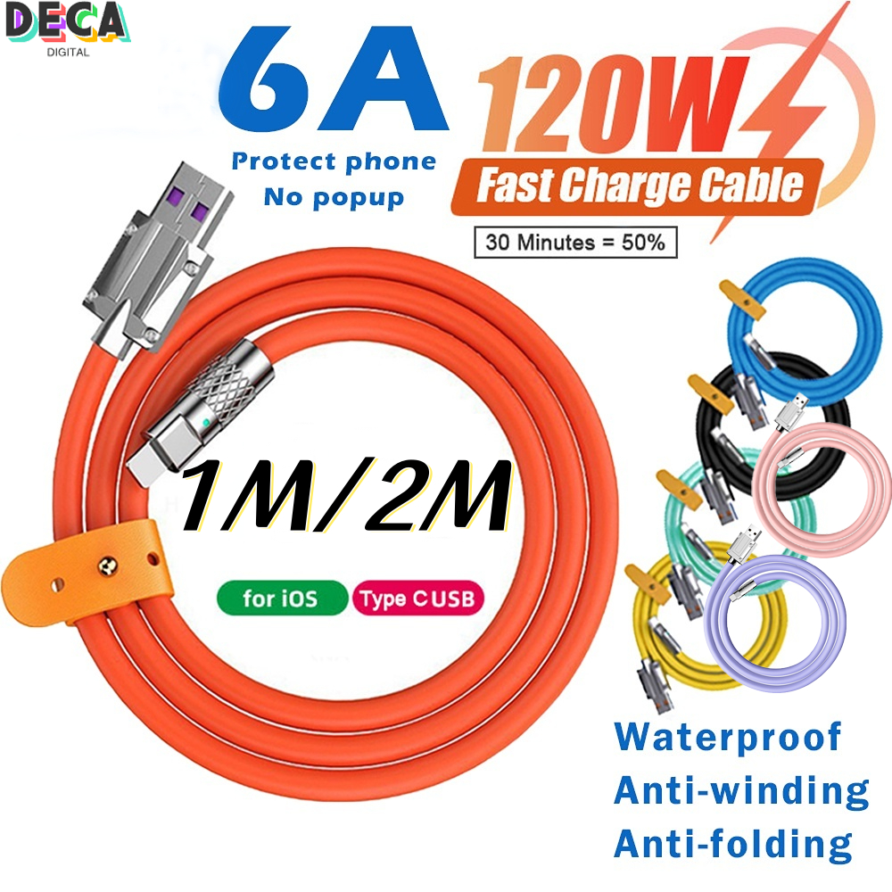 Ready Stock 120W Original Fast Charger for Android Liquid Silicone