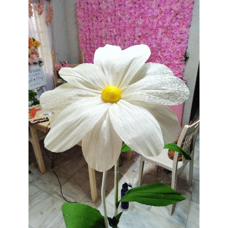 Giant Daisy made of Crepe Paper Shopee Philippines