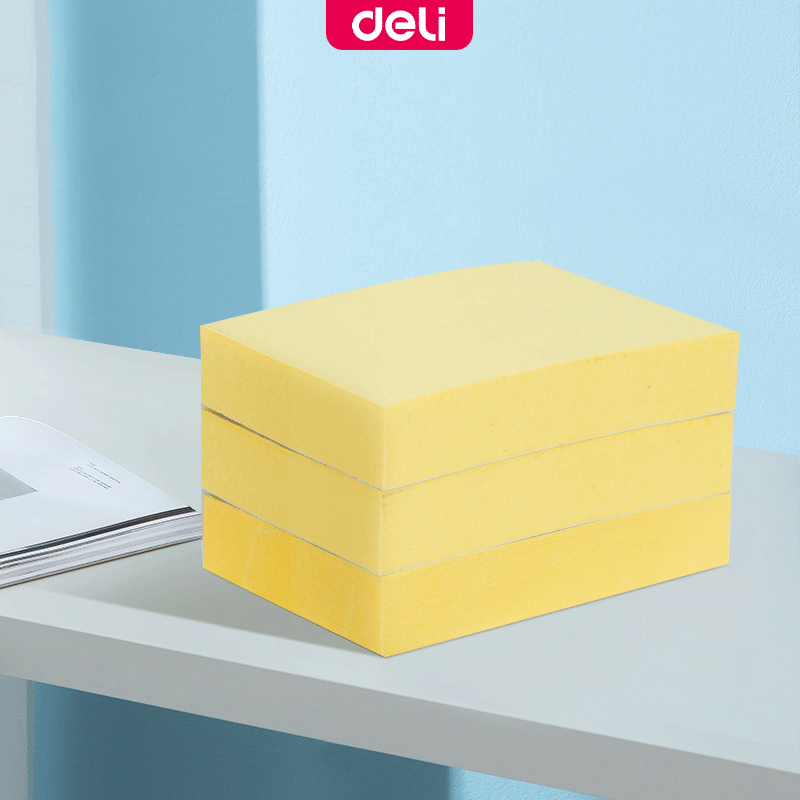 Deli EA00153 Sticky Notes 38×51mm Yellow 100 Sheets Note Paper | Shopee ...