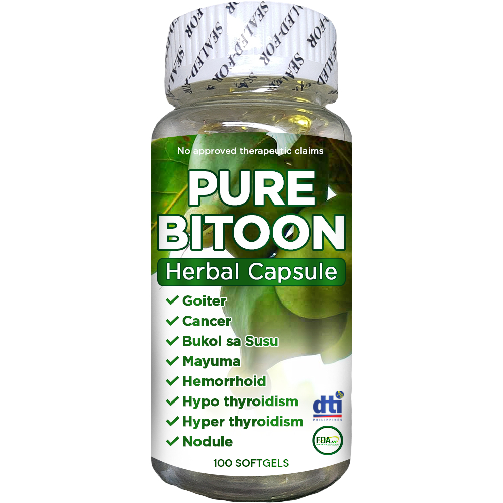 Pure Bitoon Herbal Capsule Natural Herbal Oil Pantunaw Ng mga Cyst ...