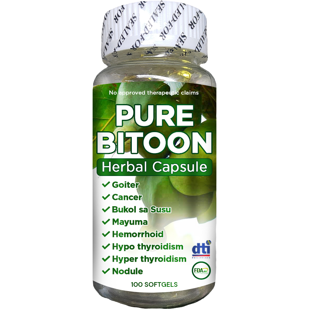 Pure Bitoon Herbal Capsule Natural Herbal Pantunaw Ng mga Cyst Bukol ...