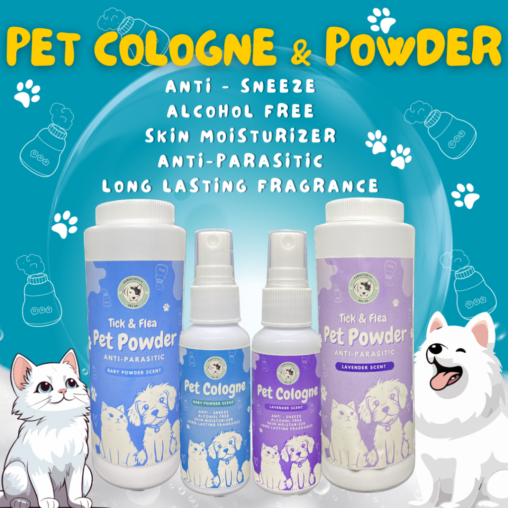 Pet Cologne and Powder with Moisturizer for Dogs and Cat Long Lasting ...