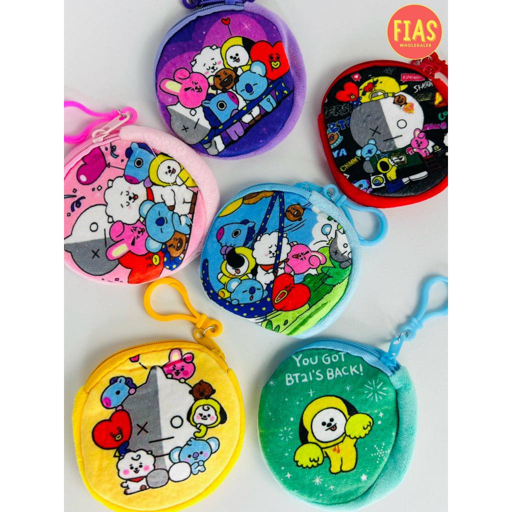 12 Pieces BT21 Coin Purse for Kids FIAS Wholesale | Shopee Philippines