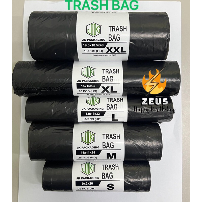 Trash Bag Garbage Bags Black Thickned And Enlarged Size Small Medium 
