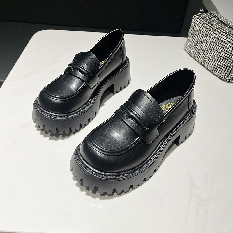 Children's Korean Leather Shoes Boys and Girls Soft Bottom Casual Shoes Baby Big Head Pumps Peas Shoes