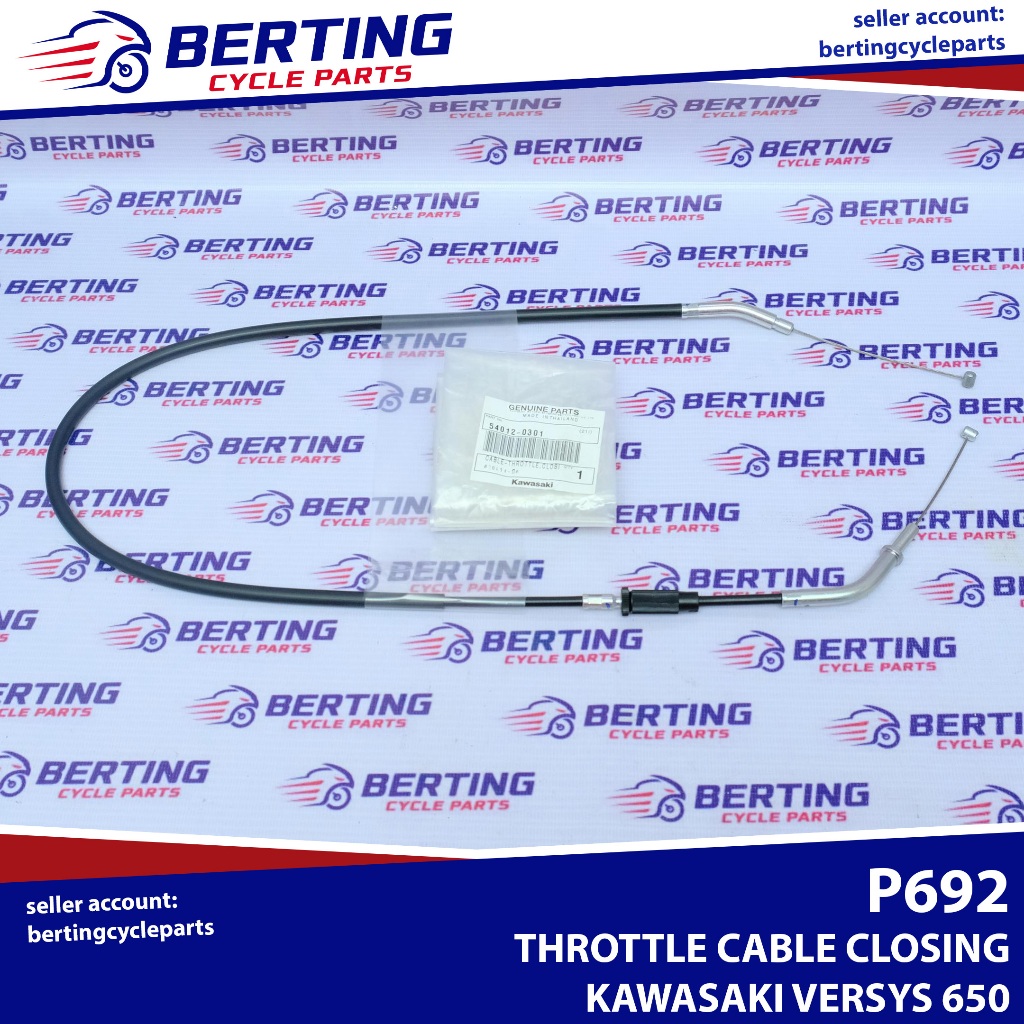 THROTTLE CABLE CLOSING Kawasaki Versys 650 Genuine 540120301 Shopee