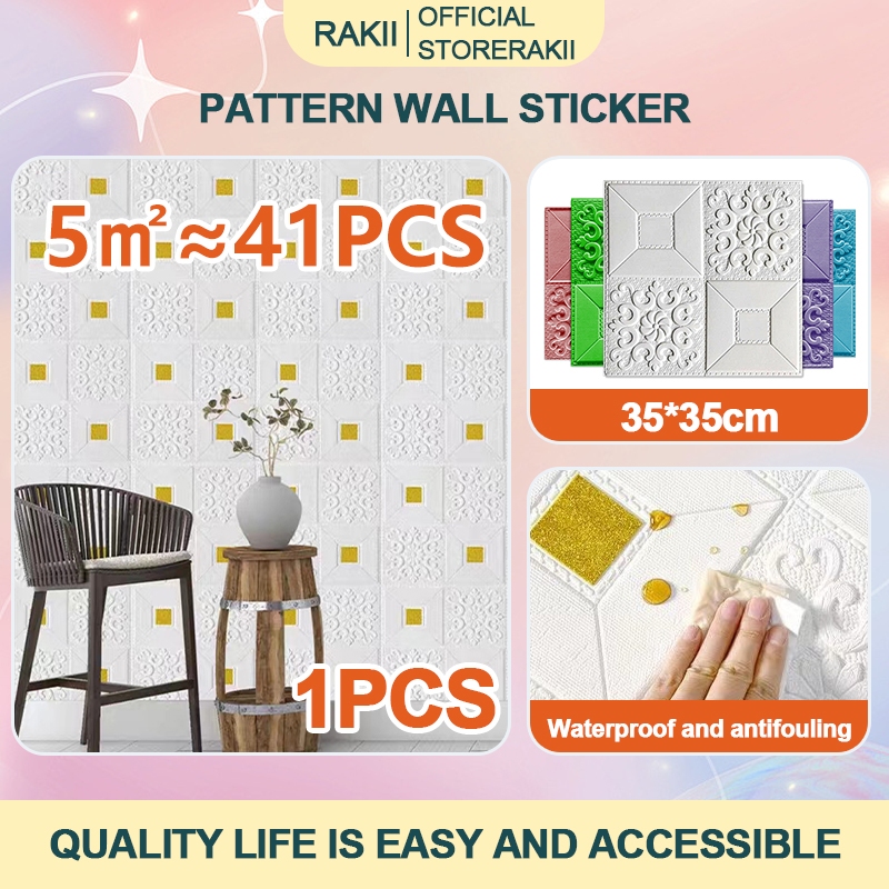 Ceiling Wallpaper 3D Waterproof Wall Stickers Foam Bricks Wall Paper ...