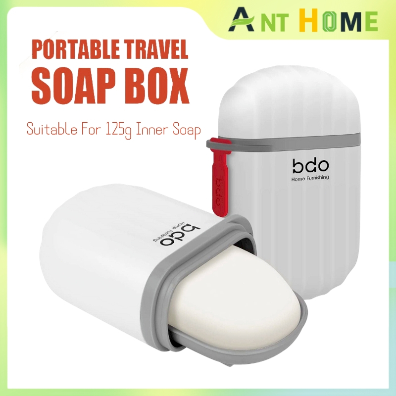 Soap Box Holder Travel Soap Case Box With Cover Portable Anti Overflow