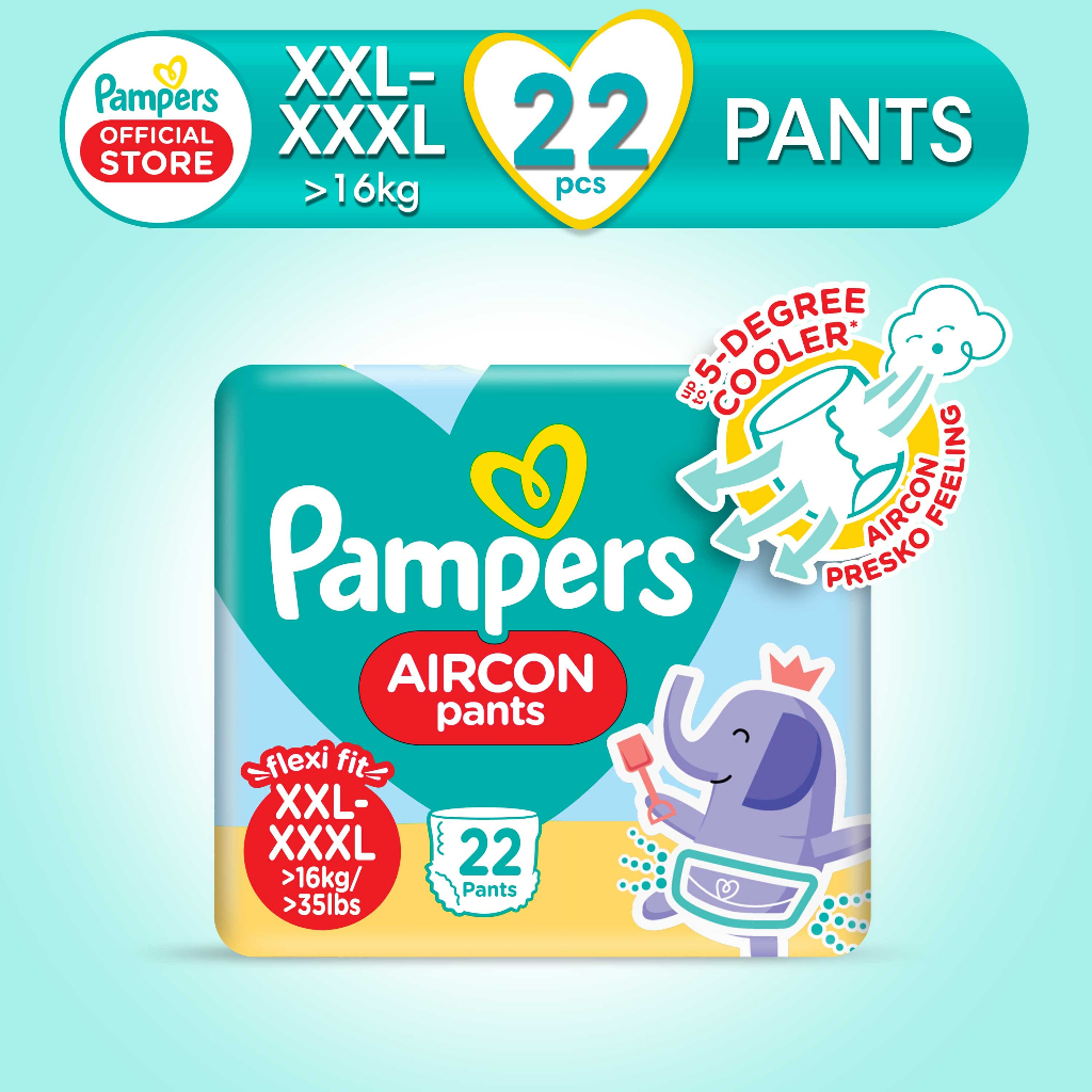 Pampers Aircon Pants Diapers XXL 22s x 1 pack (22 pcs) Shopee Philippines