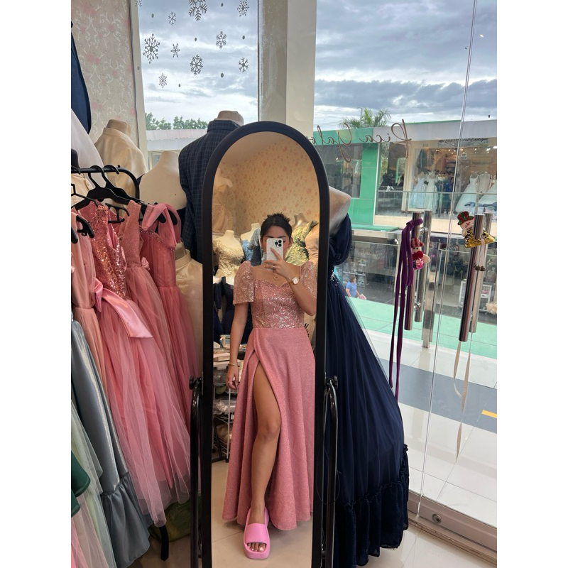 Gold filipiniana gown best sale