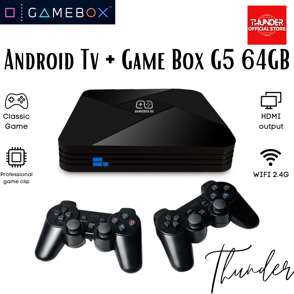 2023 NEW Android TV box + GAME BOX G5 64GB 2 in1 4K HD Game Console
