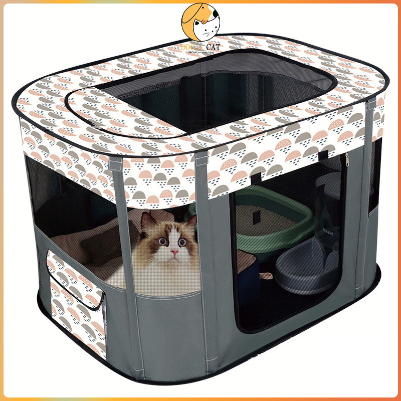 Portable Outdoor Cattery Fence Pet Tent Cat Tent Cat House Indoor Cat