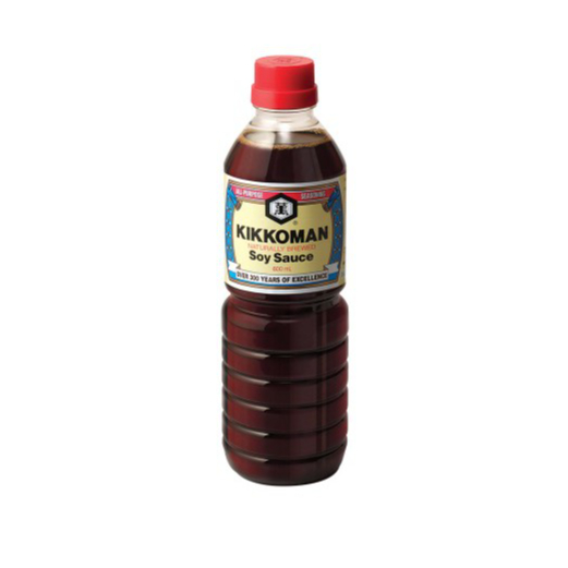 Kikkoman Fancy Grade Soy Sauce Blue Label Naturally Brewed 600ml