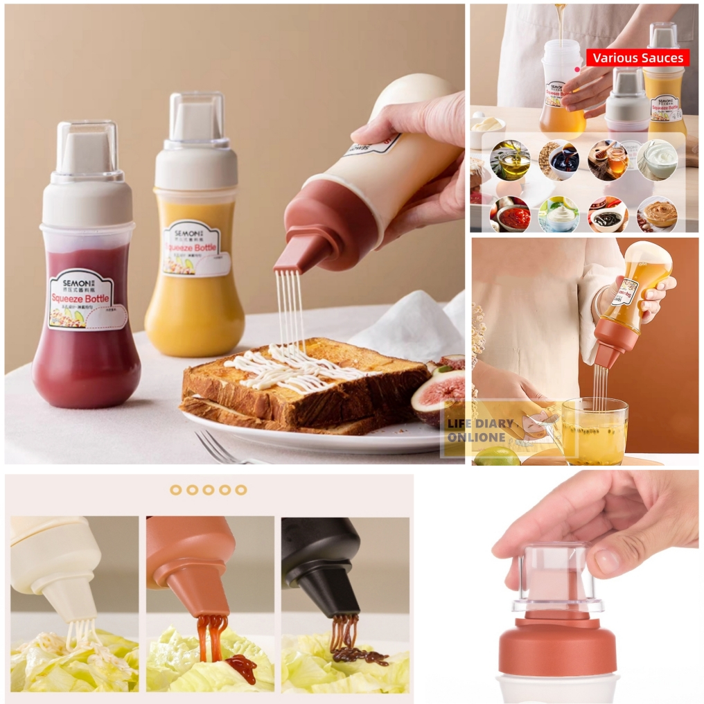 350ML Ketchup Squeeze Bottle Kitchen Sauce Honey Squeeze Bottles, Oil