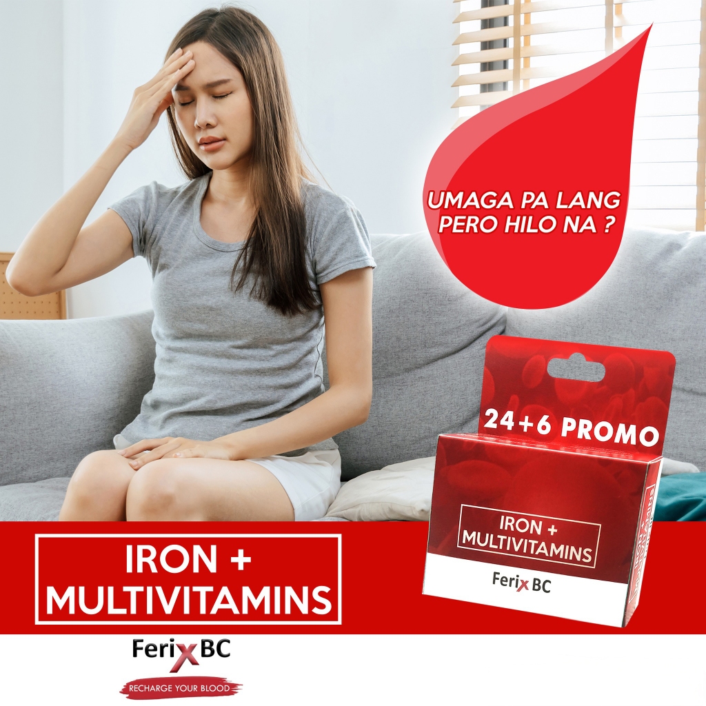 Ferix BC - Iron plus Multivitamins 24+6 Promo Capsules for Iron ...