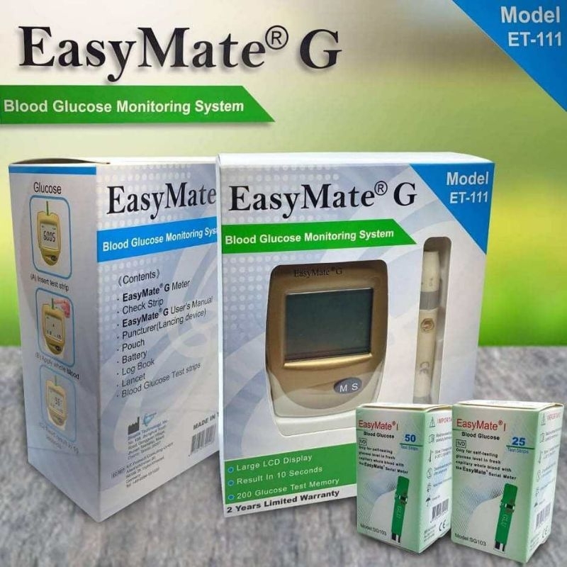 Easymate Glucose Strips 50strips/25strips | Shopee Philippines