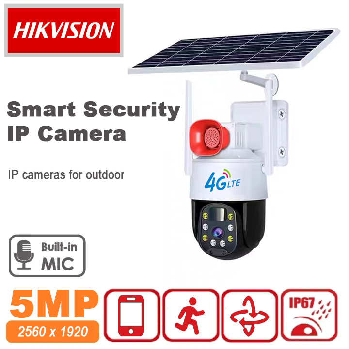 Hikvision Solar Camera 360 Outdoor 4G SIM Card CCTV Camera With Solar
