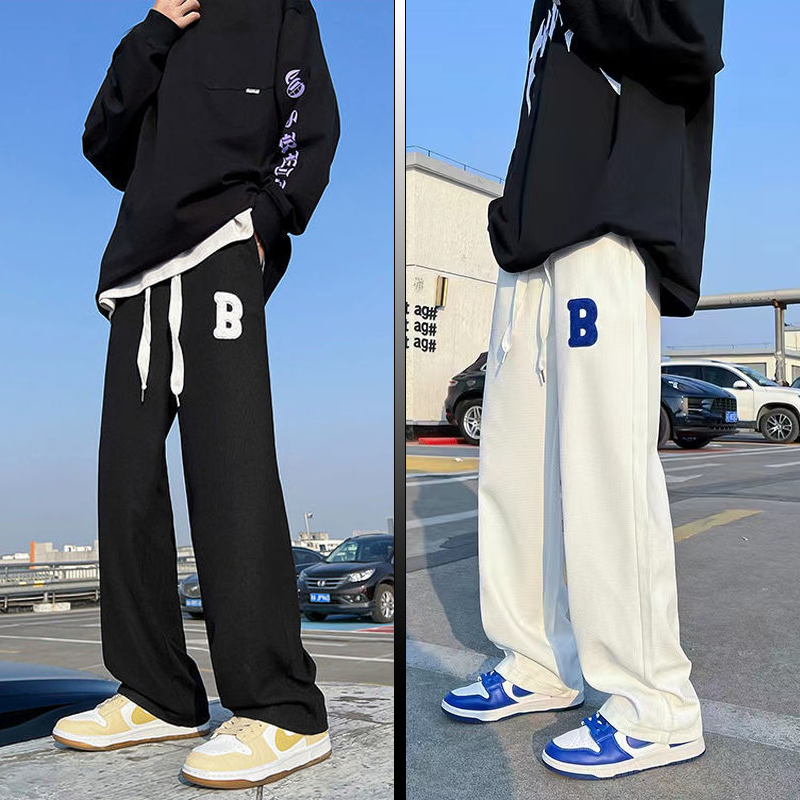 wide leg baggy sweat pants for men original korean slocks pants aesthetic  pants fashion casual pant