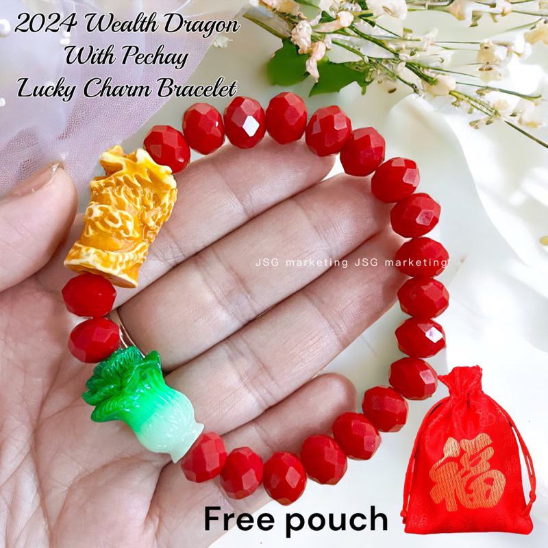 20232024 Dragon Year Lucky charm bracelet with Pechay Good for Wealth