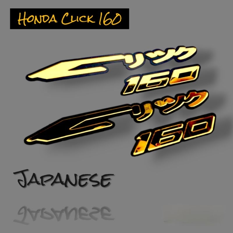 HONDA CLICK 160 Japanese Acrylic Emblem (SOLD BY PAIR) | Shopee Philippines