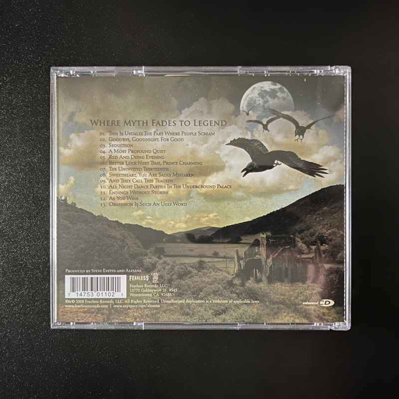 ALESANA Where Myth Fades To Legend Enhanced CD ALBUM DISC (USA