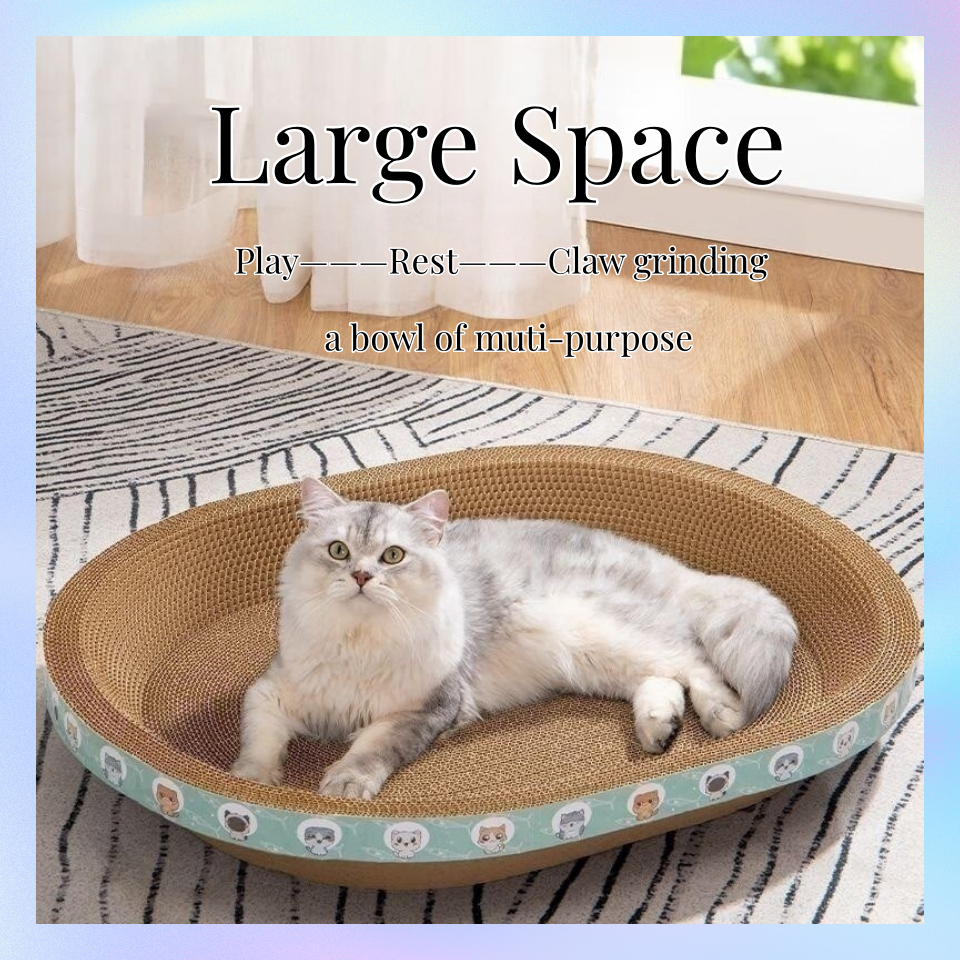 Oval Cat Scratcher PlusSize Cat Scratcher For Big Cat For Kitten