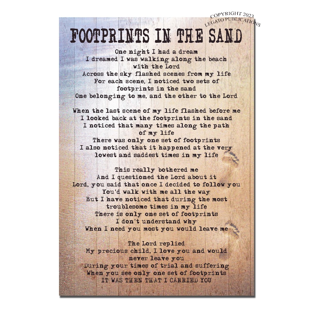 Wall Decor Home Decor FOOTPRINTS In The Sand Wood Sign Rustic Retro ...
