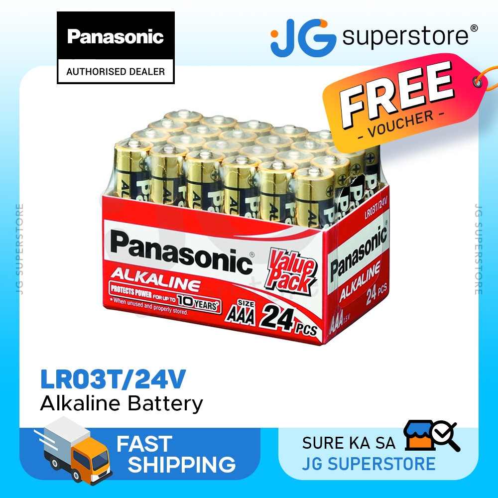 Panasonic AAA 3A Batteries 24pcs Triple-A Battery | LR03T/24V | JG ...
