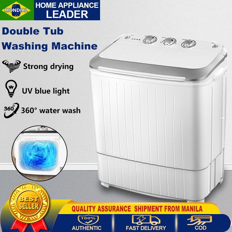 MONDIAL 6KG Double Tub Washing Machine With Dryer, Inlet Valve Switch