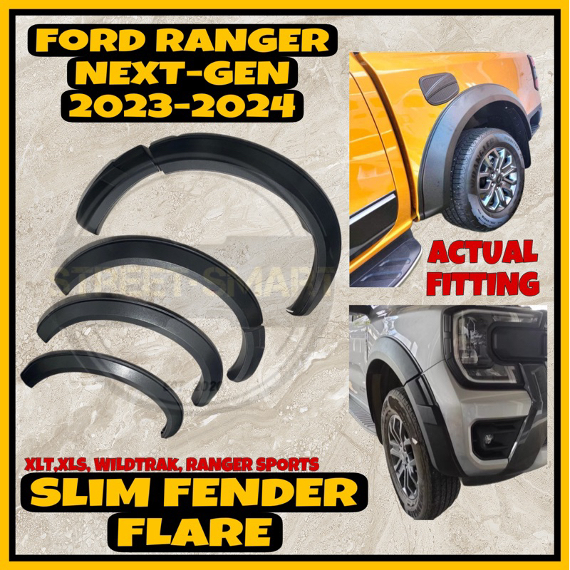 FORD RANGER NEXT-GEN 2023-2024 SLIM FENDER FLARE | Shopee Philippines