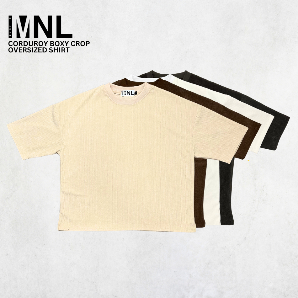 MadeInMNL Corduroy Boxy Crop Oversized Shirt | Shopee Philippines