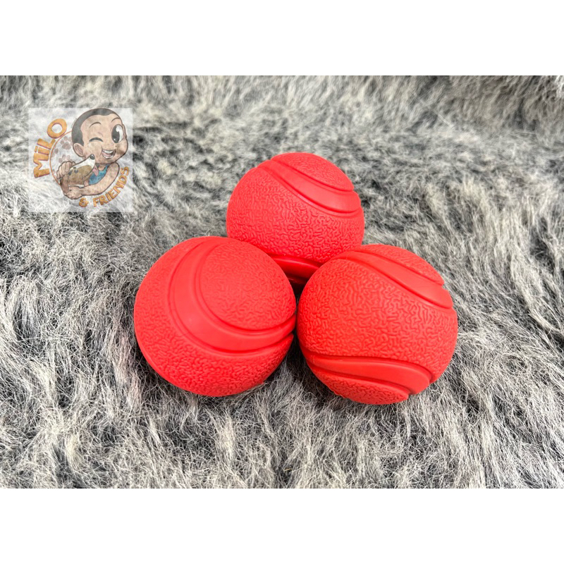 Milo and Friends Bouncy Solid Red Rubber Ball For Dogs