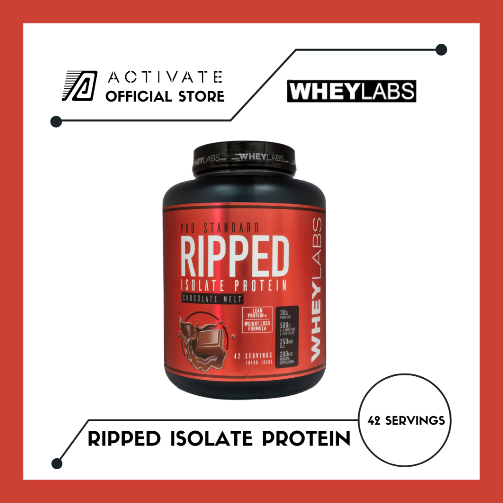 WheyLabs Ripped Isolate Protein 4LBS- 30g of protein and 150 calories ...