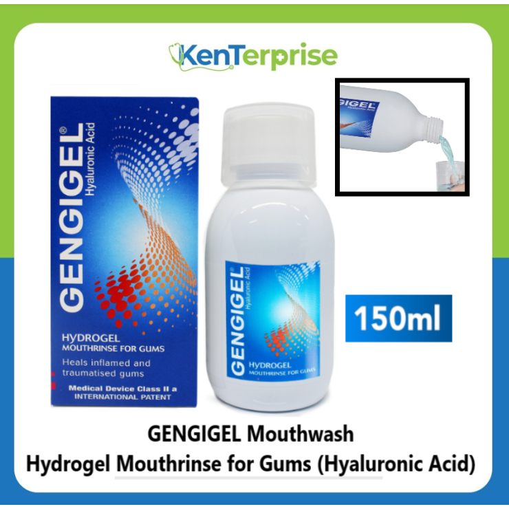 GENGIGEL Mouthwash Hydrogel Mouthrinse for Gums (Hyaluronic Acid) 150mL