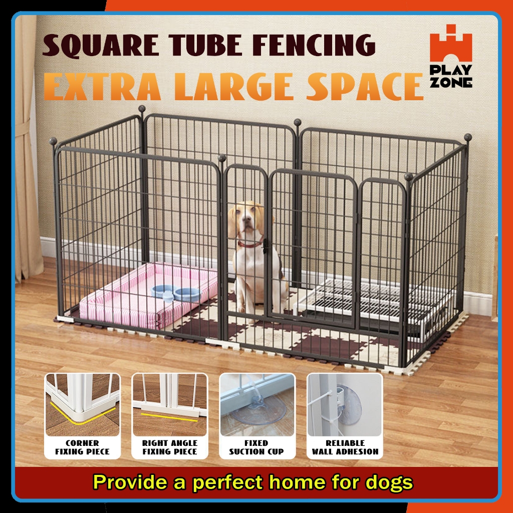 Dog Fence Playpen Cage Barrier Adjustable Animals Railings 120*60*60CM Safety Indoor Pet Fence