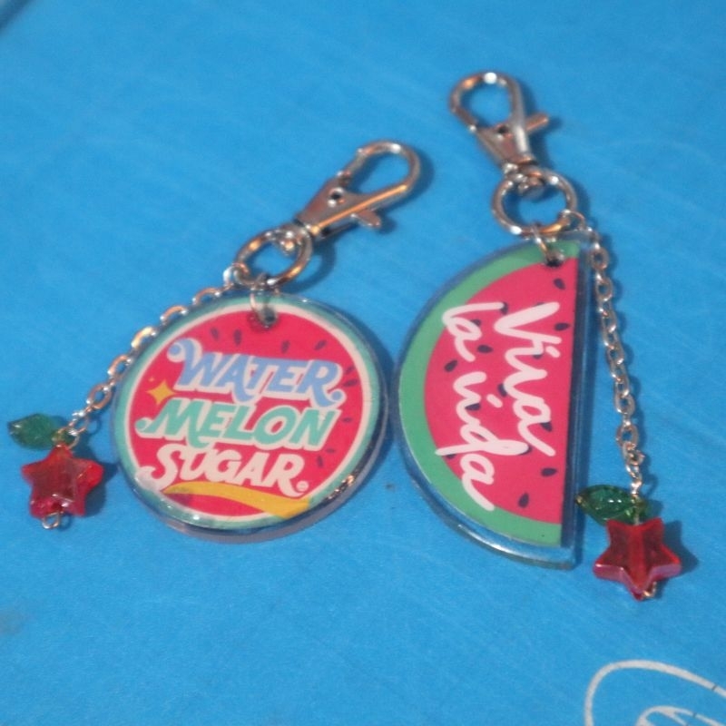 twinkling watermelon keychain watermelon sugar viva la vida acrylic ...