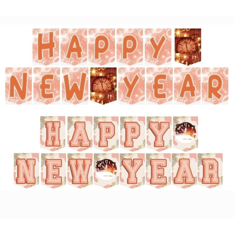 Happy New Year Banner Apricot Crush | Shopee Philippines