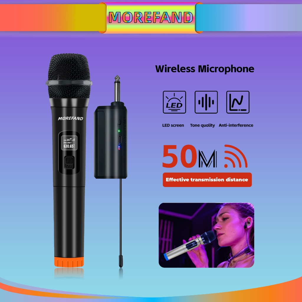Professional Dynamic Circle Wireless Microphone Indoor Outdoor Wireless