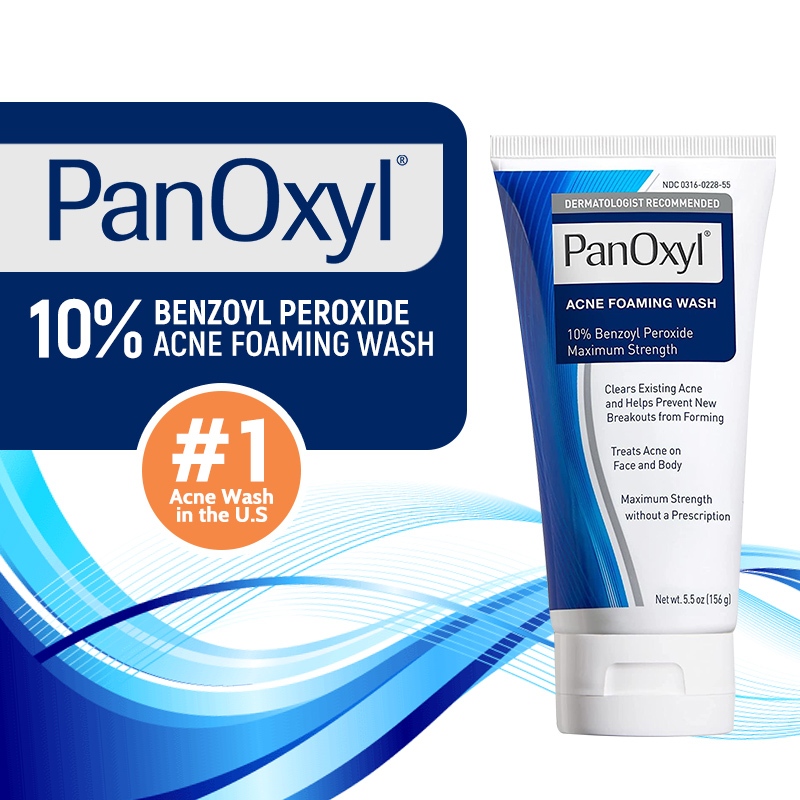 PanOxyl Acne Foaming Wash 10 Benzoyl Peroxide Maximum Strength Facial