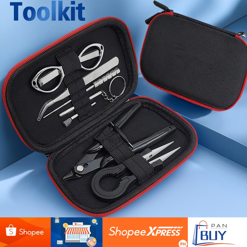 BLACKSMITH Tool Kit Mini Carry Bag Tweezers Pliers Brusher Wire Cutter