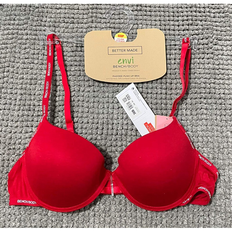 Brand New Auth Bench Envi Padded Push Up Bra Logo Straps / Envi Push Up
