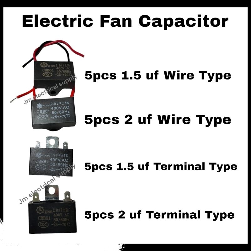 5pcs Electric Fan Capacitor 400v Shopee Philippines