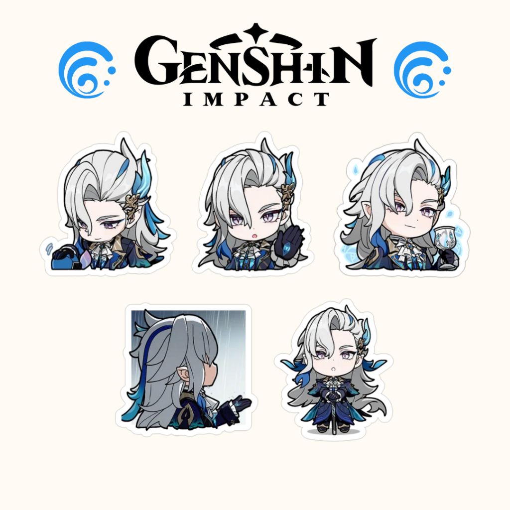 Genshin Impact Neuvillette Emoji Sticker Set (5pcs) | Shopee Philippines