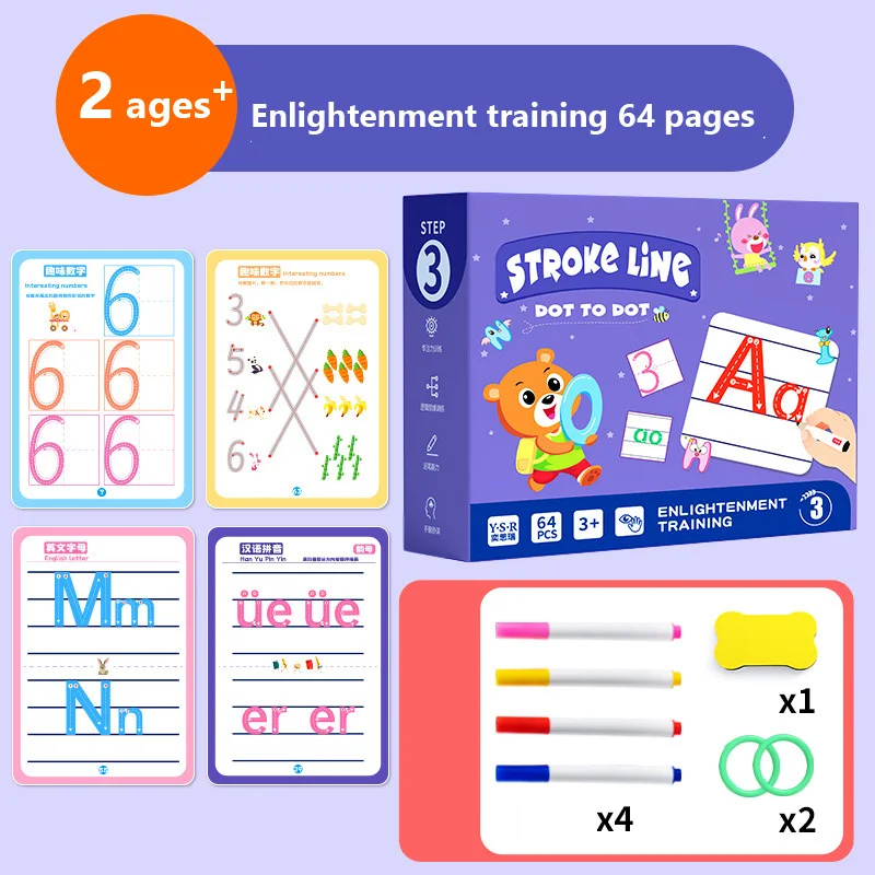 Magic Tracing Workbook Stroke Line Point Reusable Set Practice Pen ...
