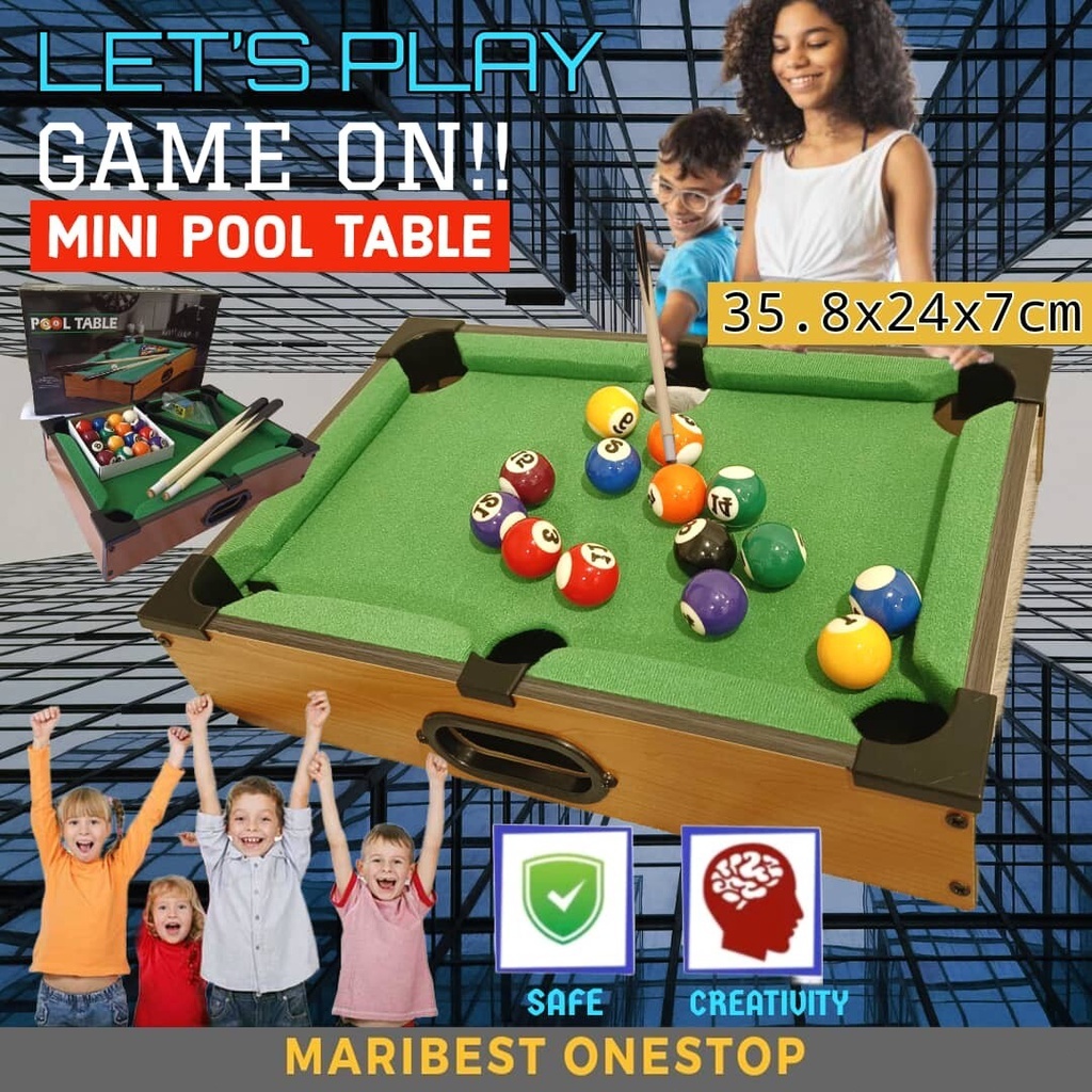 Mini Tabletop Pool Table Billiards Sets Children S Play Sports Balls